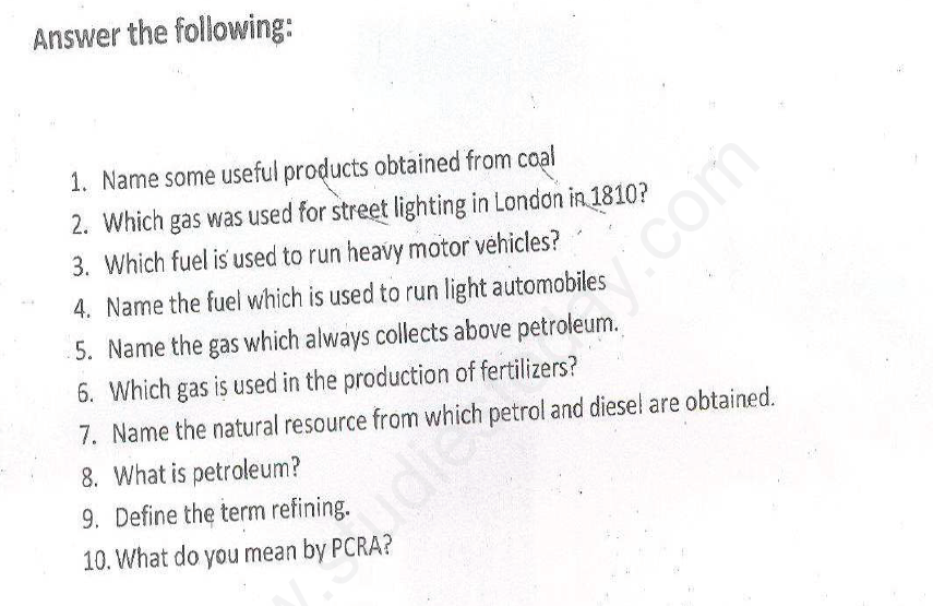 CBSE Class 8 Science - Coal and Petroleum (1)