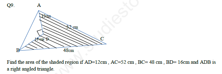 CBSE Class 9 Heron's Formula Assignment (1)