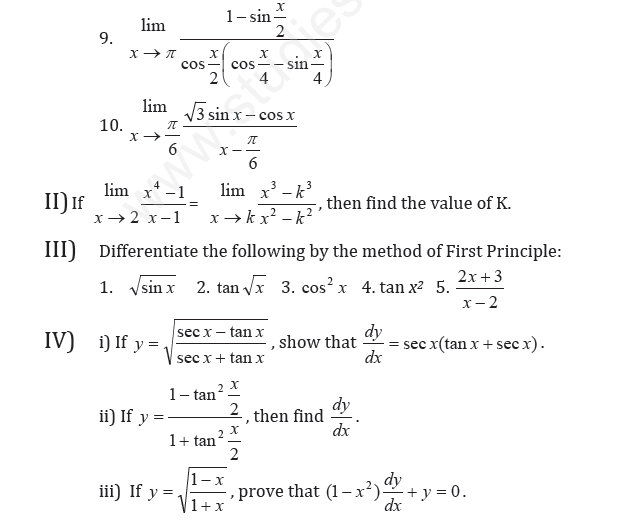 CBSE Class 11 Mathematics Relations and Functions Assignment Set A