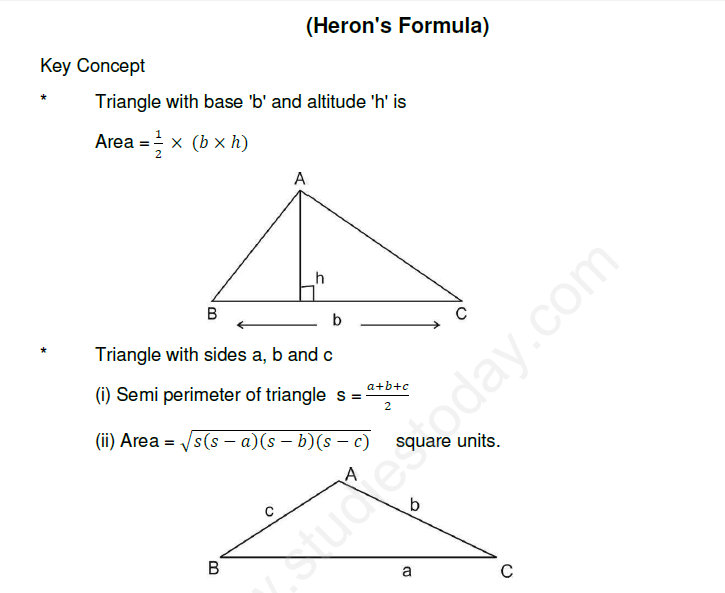 Maths Formulas for Class 9  Download All 9th Class Math Formulae