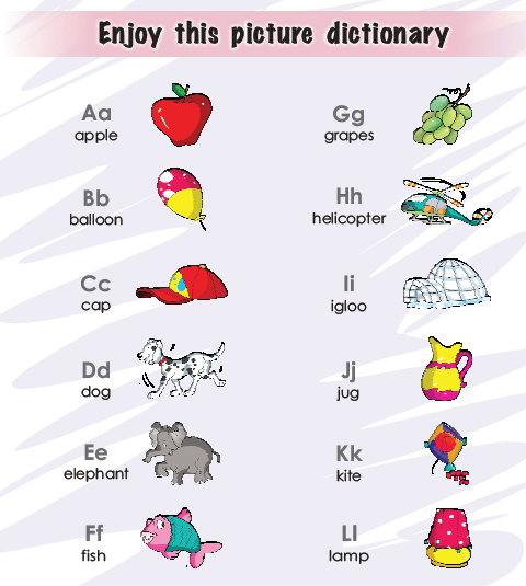 NCERT Class 1 English Marigold Picture dictionary