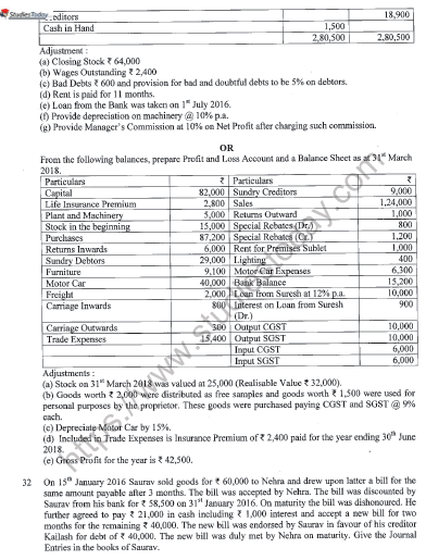 CBSE Class 11 Accountancy Question Paper Set M Solved 5