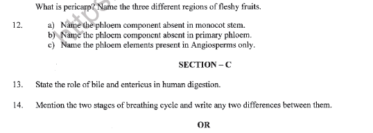 CBSE Class 11 Biology Question Paper Set R Solved 3