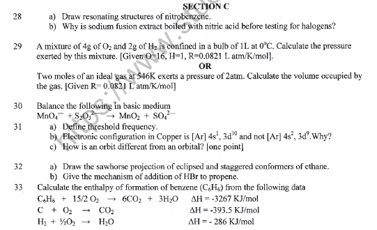CBSE Class 11 Chemistry Sample Paper Set W Solved 5