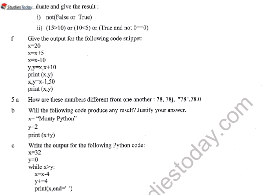 CBSE Class 11 Computer Science Question Paper Set R Solved 3