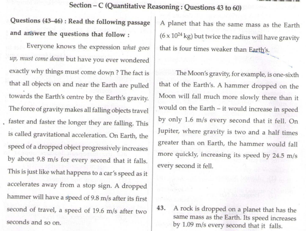 CBSE Class 11 PSA Qualitative Reasoning Sample Paper Set E