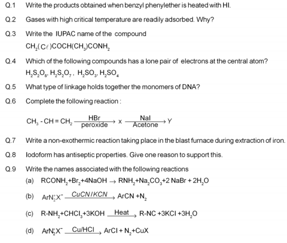 CBSE Class 12 Chemistry Sample Paper Set C Solved
