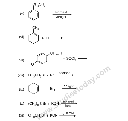CBSE Class 12 Chemistry notes and questions for Haloalkanes and Haloarenes Part B 1