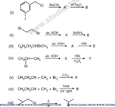 CBSE Class 12 Chemistry notes and questions for Haloalkanes and Haloarenes Part B 3
