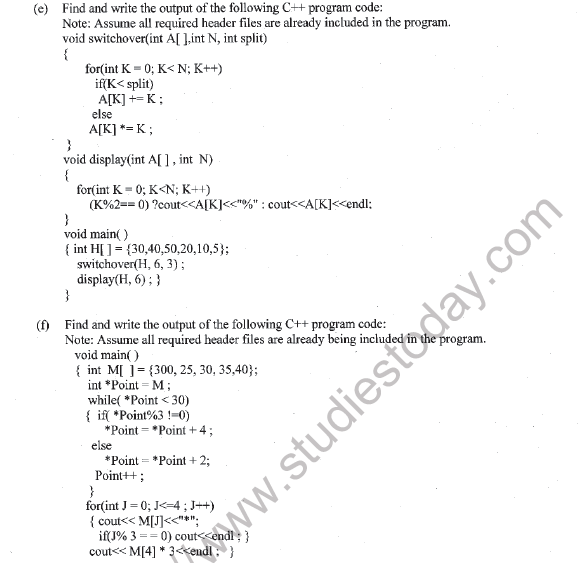 CBSE Class 12 Computer Science Question Paper 2020 Set C Solved 2