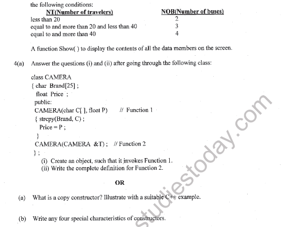 CBSE Class 12 Computer Science Question Paper 2021 Set A Solved 4