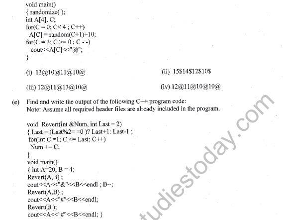 CBSE Class 12 Computer Science Question Paper 2021 Set B Solved 2