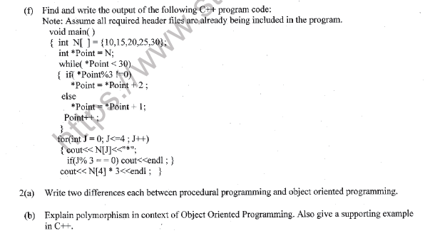 CBSE Class 12 Computer Science Question Paper 2021 Set B Solved 3