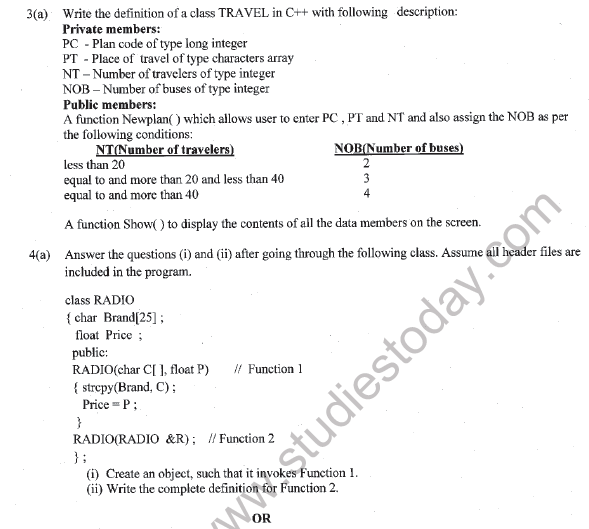 CBSE Class 12 Computer Science Question Paper 2021 Set B Solved 4