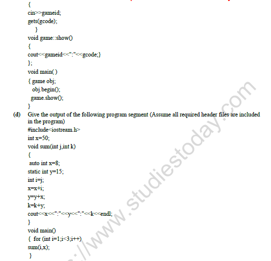 CBSE Class 12 Computer Science Question Paper 2022 Set A Solved 2