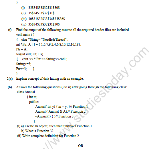 CBSE Class 12 Computer Science Question Paper 2022 Set A Solved 4