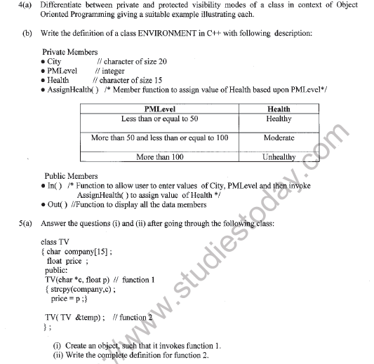 CBSE Class 12 Computer Science Sample Paper 2022 Set A Solved 4