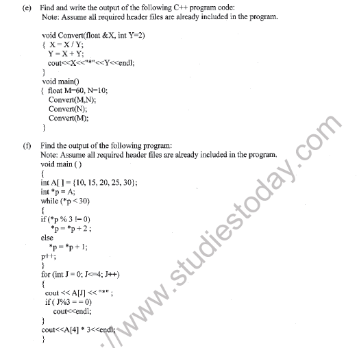 CBSE Class 12 Computer Science Sample Paper 2022 Set B Solved 2