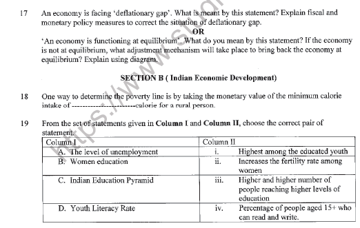 CBSE Class 12 Economics Sample Paper 2020 Set C Solved 5