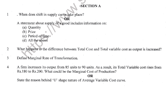 CBSE Class 12 Economics Sample Paper 2021 Set B Solved 1