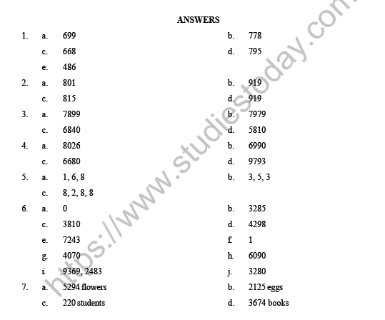 CBSE Class 3 Maths Addition Question Bank 5