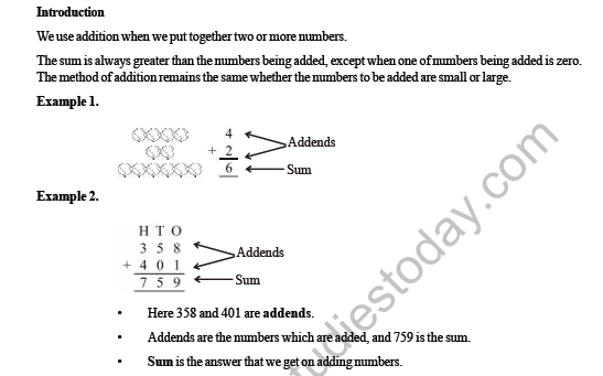 CBSE Class 3 Maths Addition Worksheet 1