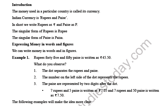 CBSE Class 4 Maths Money Worksheet 2