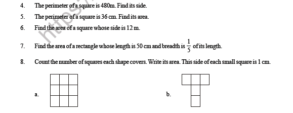CBSE Class 4 Maths Perimeter and Area Question Bank 4