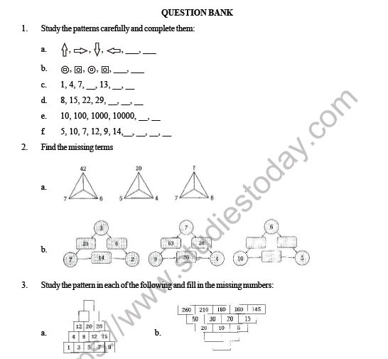 CBSE Class 4 Maths Symmetry and Patterns Question Bank 1