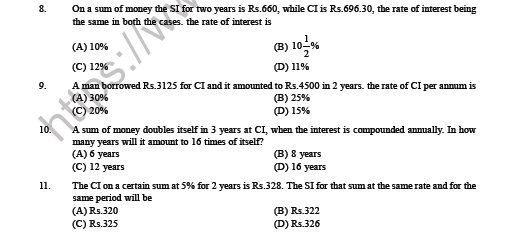CBSE Class 8 Mathematics Comparing Quantities Compound Interest MCQs Set A 3