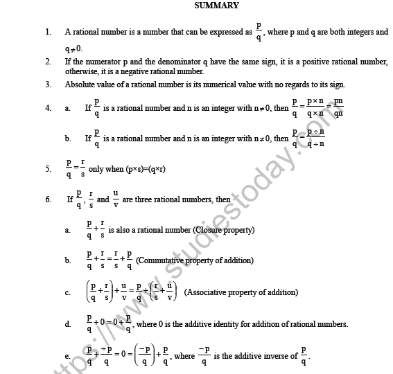 cbse class 8 maths rational numbers hots