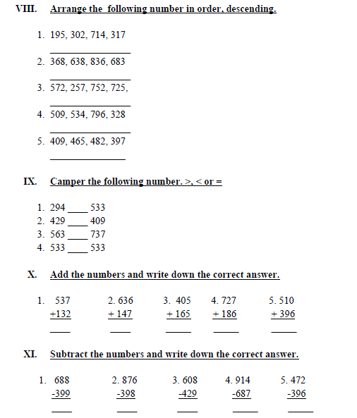 GRADE2 final math worksheet 5