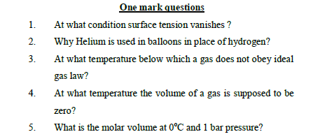 CBSE Class 11 Chemistry Revision States of Matter 2