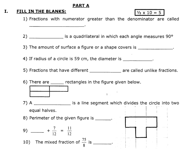 CBSE Class 4 Mathematics Question Paper Set H