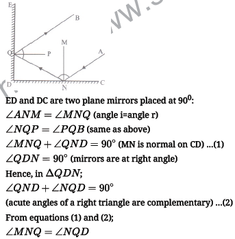 CBSE Class 10 Physics Light Reflection And Refraction Worksheet