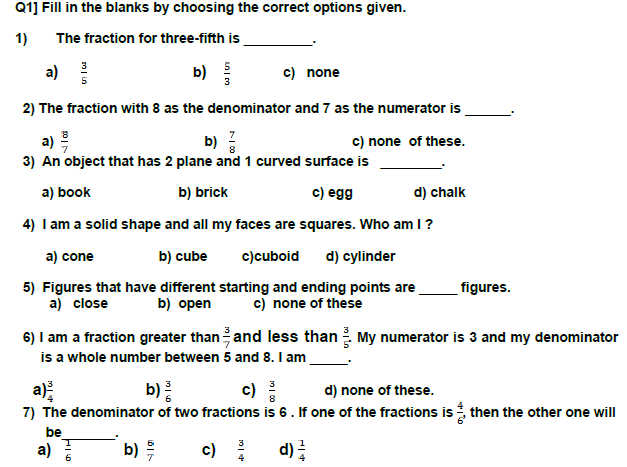 CBSE-Class-3-Mathematics-Fractions-Worksheet