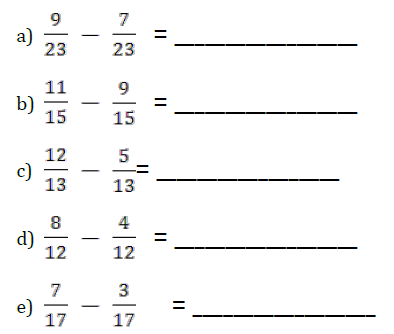 CBSE Class 4 Maths Common Fractions Worksheet