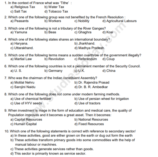 CBSE Class 9 Previous Year Papers With Solutions