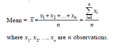 Statistics Meaning of ‘statistics’, Primary and secondary data, Raw/ungrouped data, Range of data, Grouped data-class intervals, Class marks, Presentation of data - frequency distribution table, Discrete frequency distribution and continuous frequency distribution. • Graphical representation of data : (i) Bar graphs (ii) Histograms of uniform width and of varying widths (iii) Frequency polygons • Measures of Central tendency (a) Mean (i) Mean of raw data