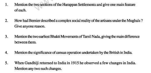 CBSE Class 12 History Question Paper 5
