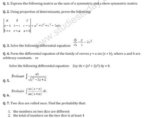CBSE _Class _12 MathsSA_Question_Paper_9
