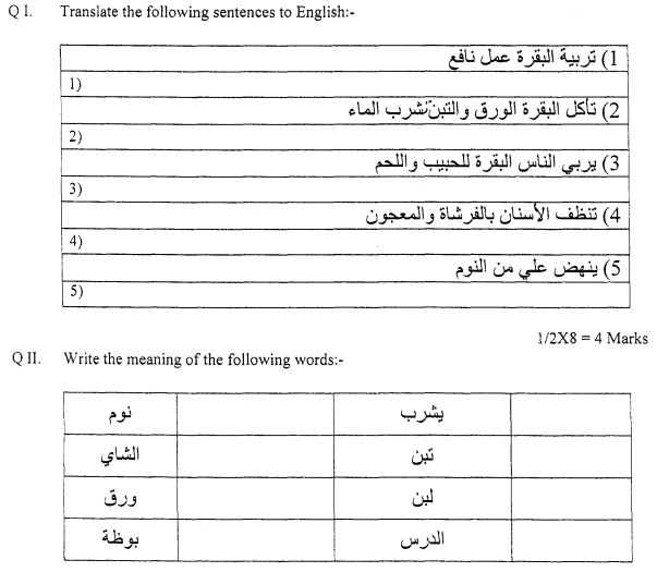 Class_5_Arabic_Question_Paper_3