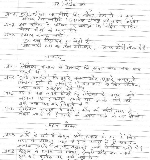 CBSE Class 6 Hindi Sample Paper Set S