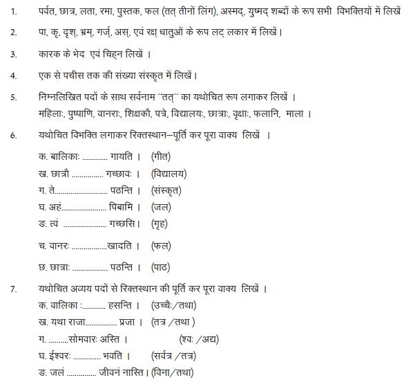 CBSE Class 6 Sanskrit Sample Paper Set C