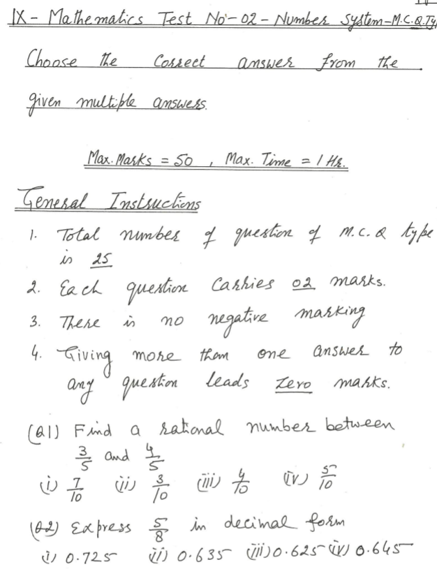 cbse-class-9-maths-number-systems-mcqs-set-g-multiple-choice-questions-for-number-system