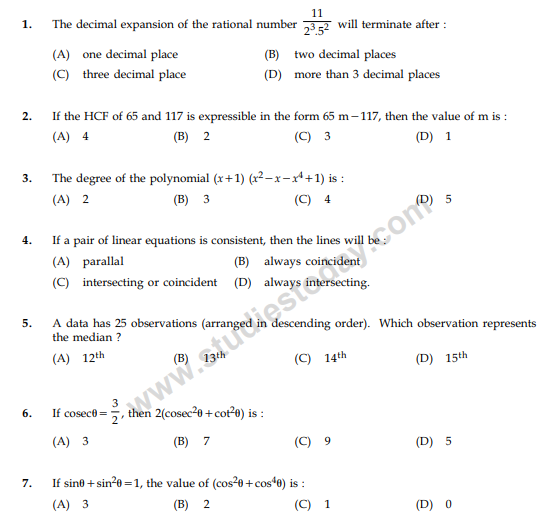 CBSE Class 10 Mathematics Sample Paper 2013 Set B