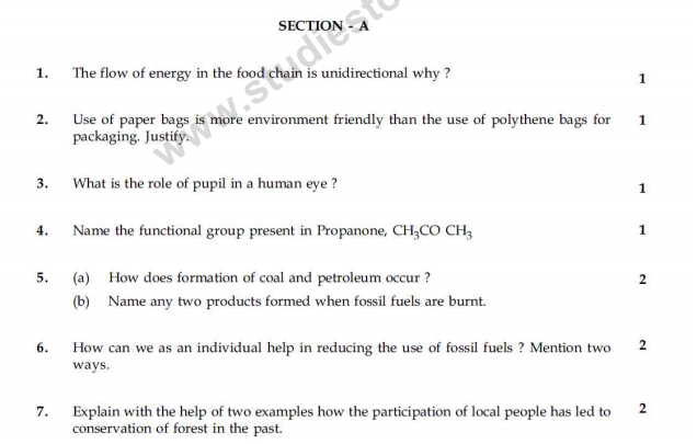 CBSE Class 10 Science Sample Paper 2014 (22)