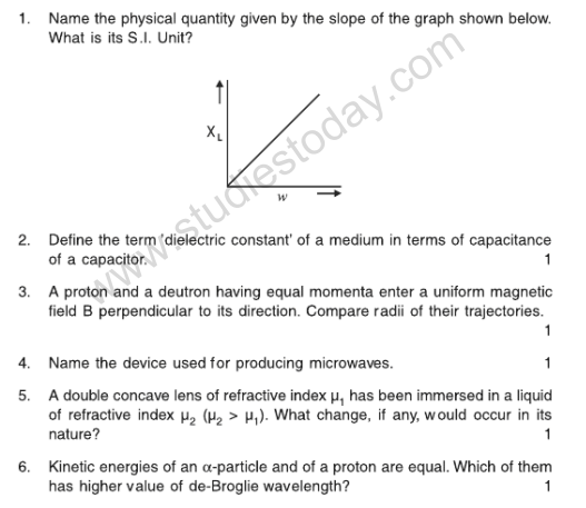 CBSE Class 12 PhysicsS Sample Paper 2013 (7)