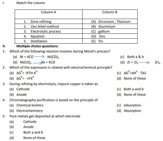 Class_12_Chemistry_Worksheet_4