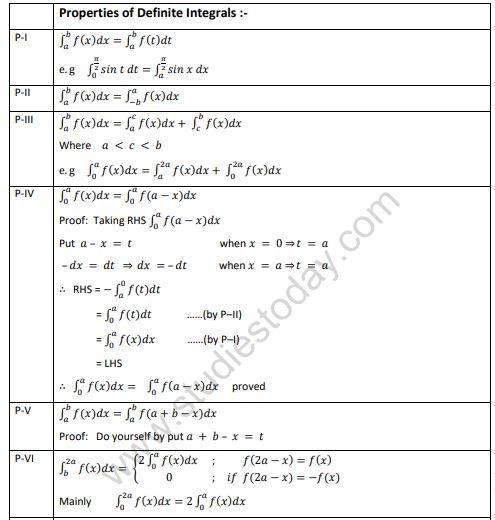CBSE Class 12 Mathematics Indefinite And Definite Integrals Worksheet